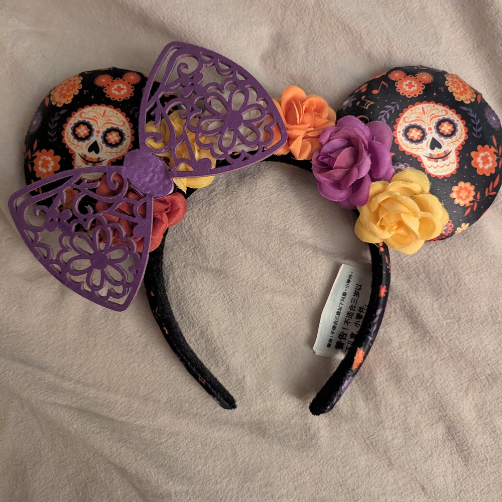 Disney Purple and Orange Day of the Dead Hair Accessories